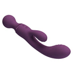 Vibrator USB Pretty Love din silicon, cu formă de iepuraș, 20 cm