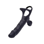 Dildo vibrant cu penetrare dublă USB Fantasy Hephaestus 19,5 cm