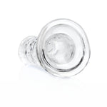 Dildo realist RealRock transparent cu ventuză 14,5 cm