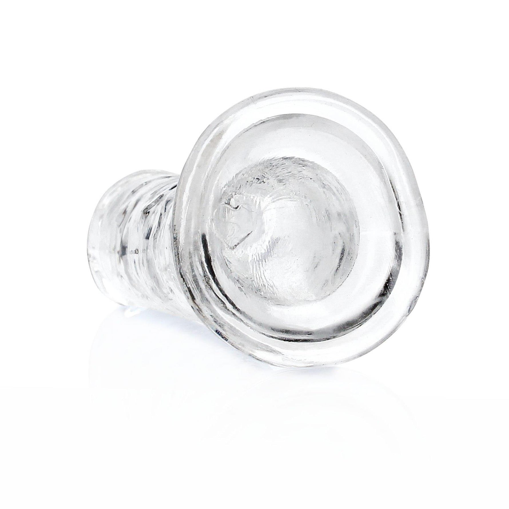 Dildo realist RealRock transparent cu ventuză 14,5 cm