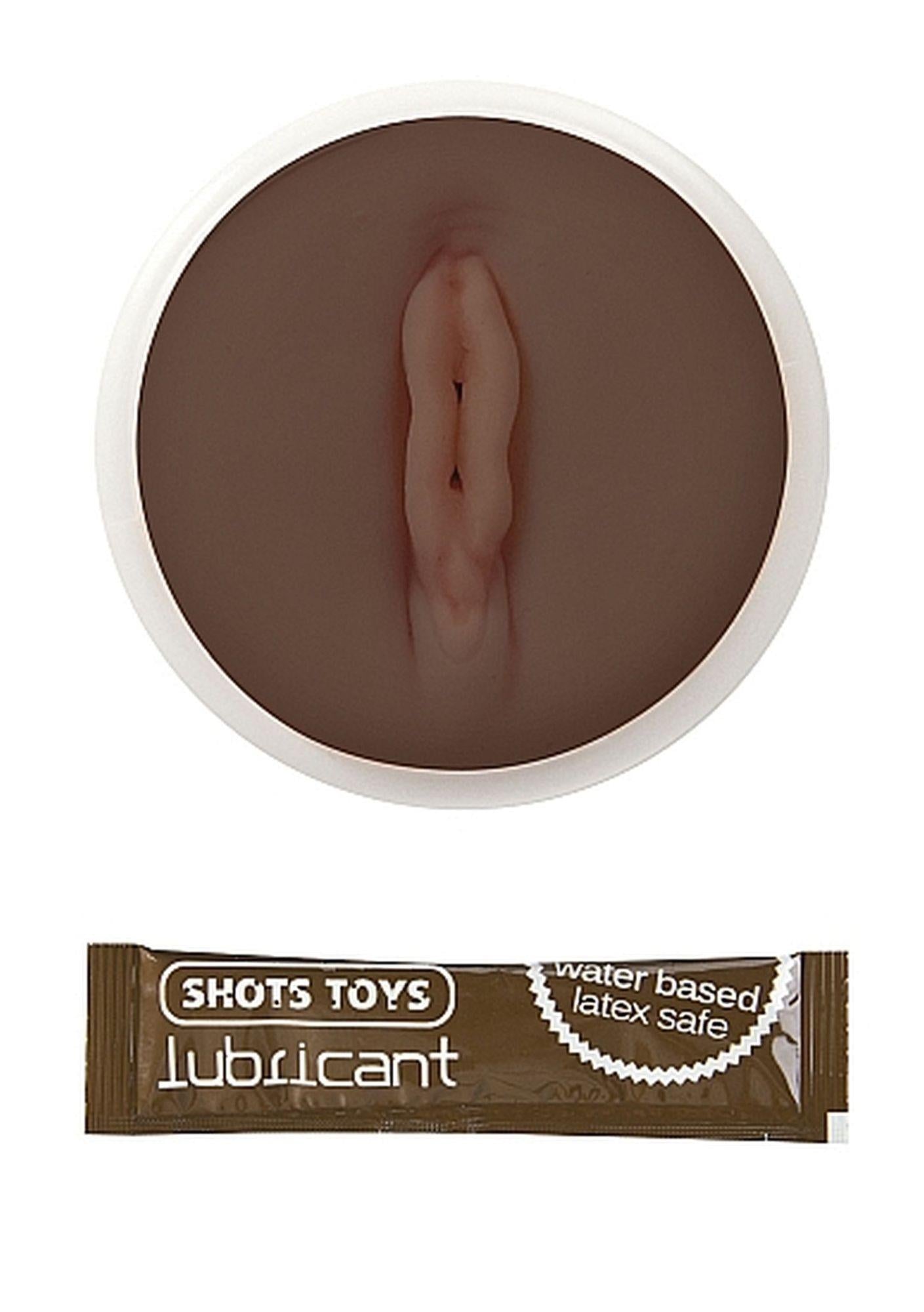 Masturbator Easy Rider ShotsToys cu piele naturală și închisă la culoare
