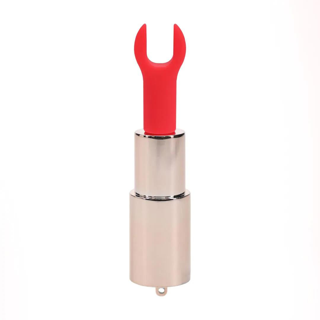 Vibrator Loveline cu ruj iridescent și accesorii
