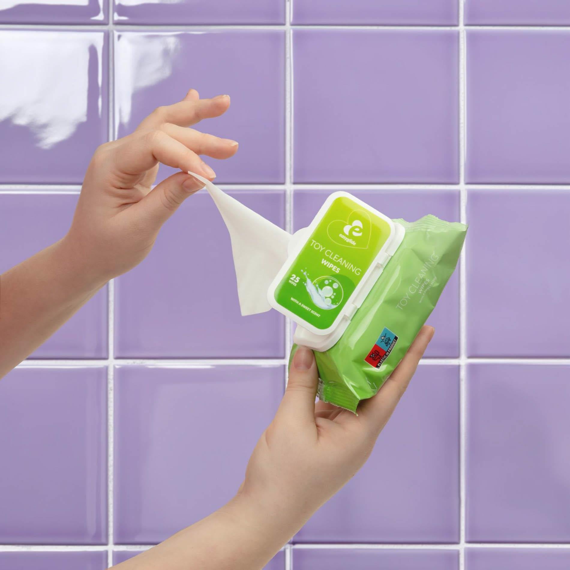 Șervețele de curățare EasyGlide pentru jucării sexuale, 25 bucăți