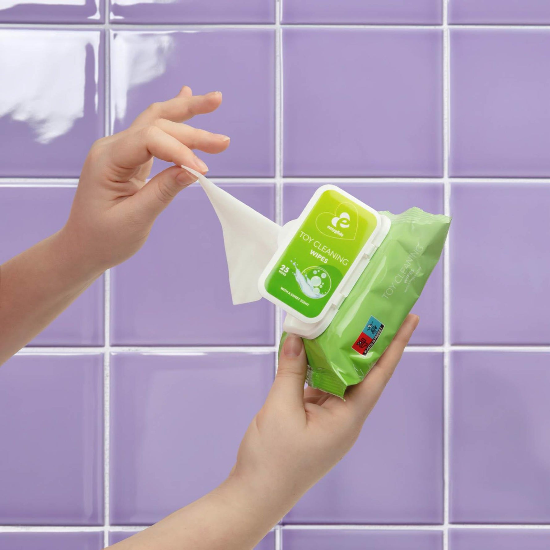 Șervețele de curățare EasyGlide pentru jucării sexuale, 25 bucăți