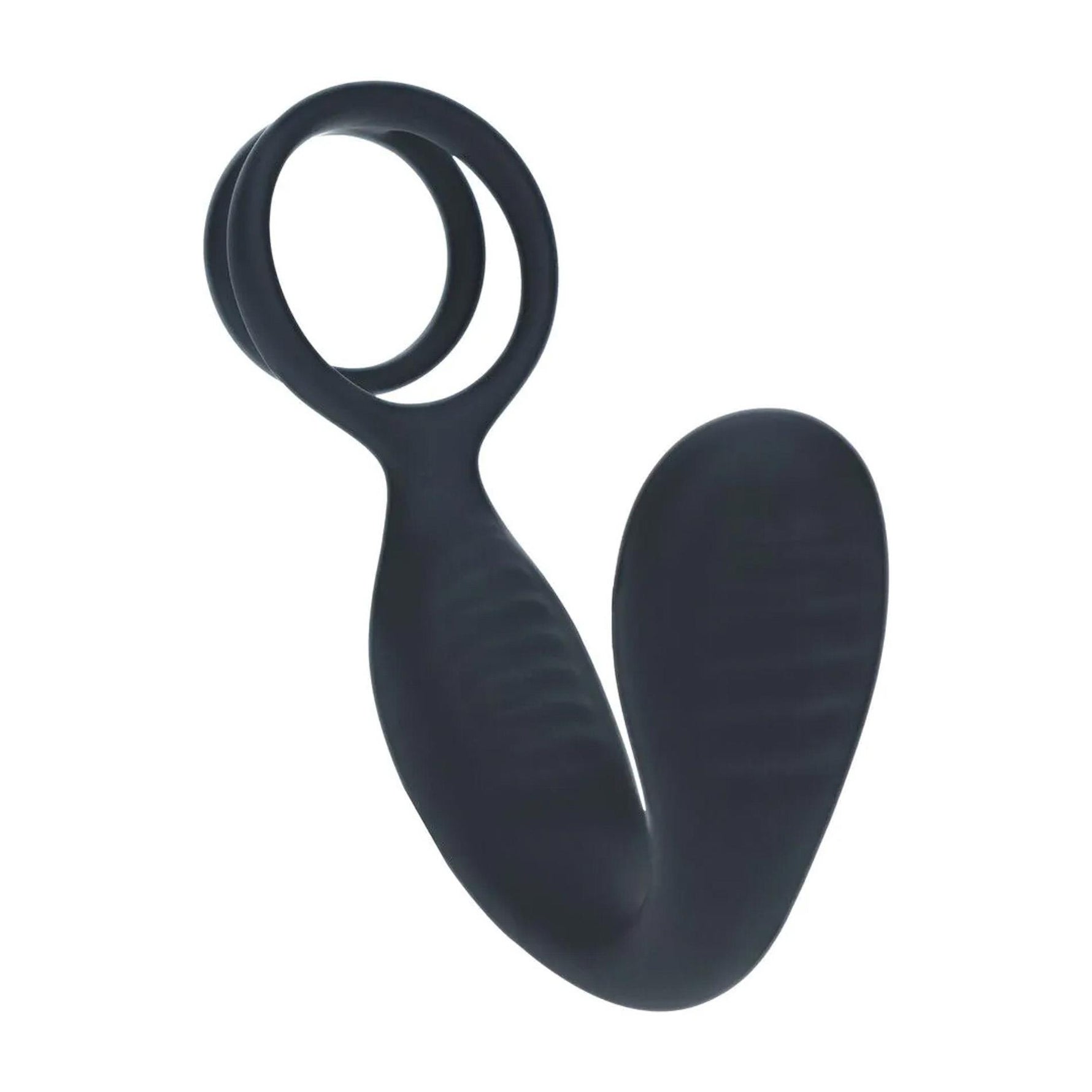 Stimulator vibrant de prostată Levelz din silicon cu inel negru