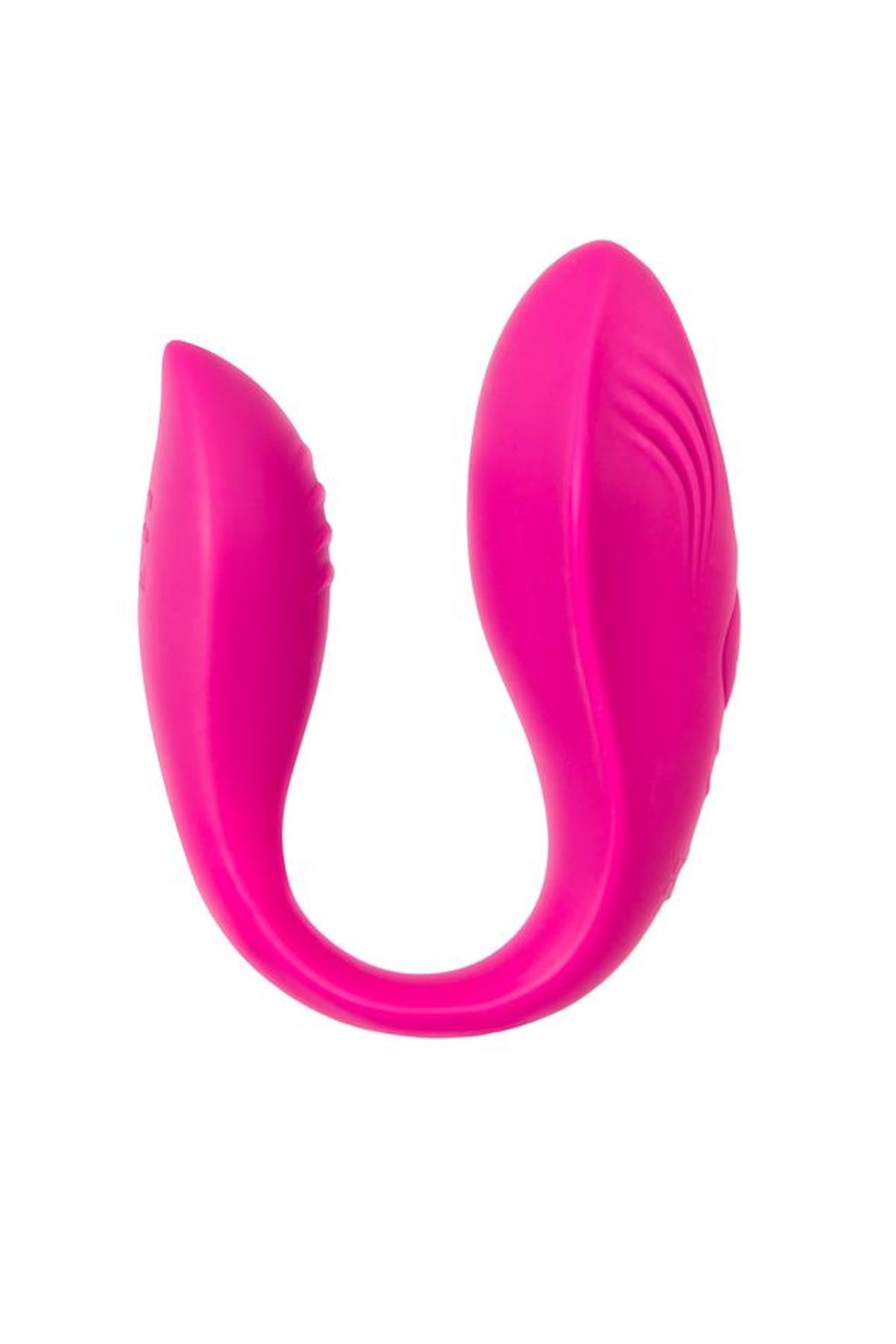 Vibrator dublu Cobrum A Toys din silicon roz 9,6 cm