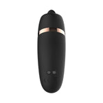 Stimulator de lins Rosy Gold cu carcasă de încărcare, negru