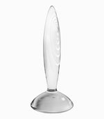 Plug anal Satisfyer din sticlă strălucitoare, 21 cm