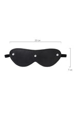 Mască BDSM Anonymous din piele PU neagră 24 cm