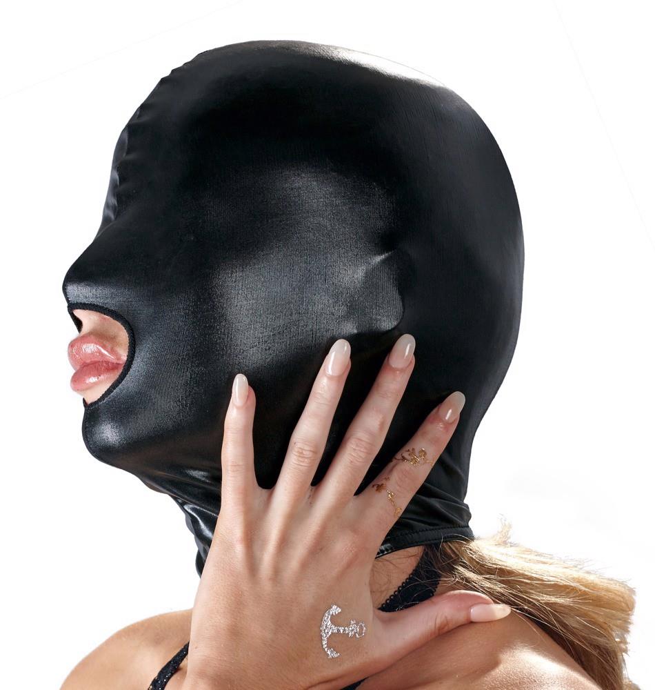 Mască BDSM Bad Kitty neagră din poliester