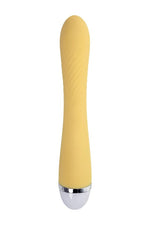 Vibrator Flovetta Calla pentru punctul G, silicon, galben, USB, 22 cm