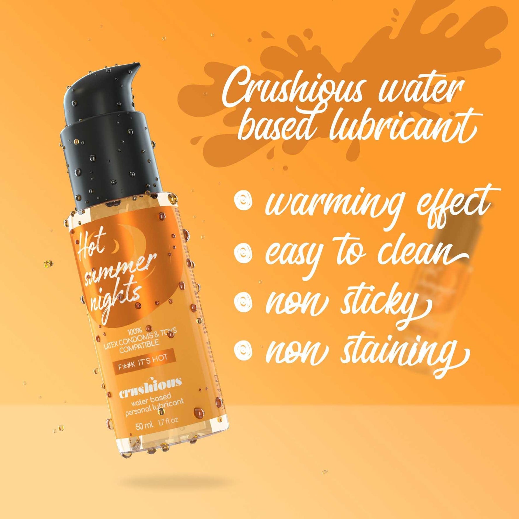Lubrifiant încălzitor pe bază de apă Crushious 50 ml