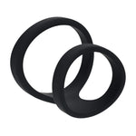 Inel pentru penis Levelz Double Loop din silicon, negru, 4 cm