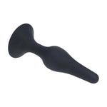 Dop anal Levelz Slim din silicon, M, negru, 11,5 cm