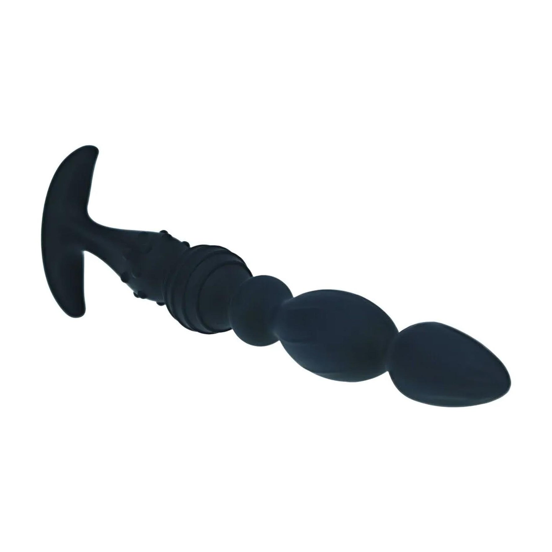 Sondă anală Levelz Multi-Texture din silicon, neagră, 26 cm