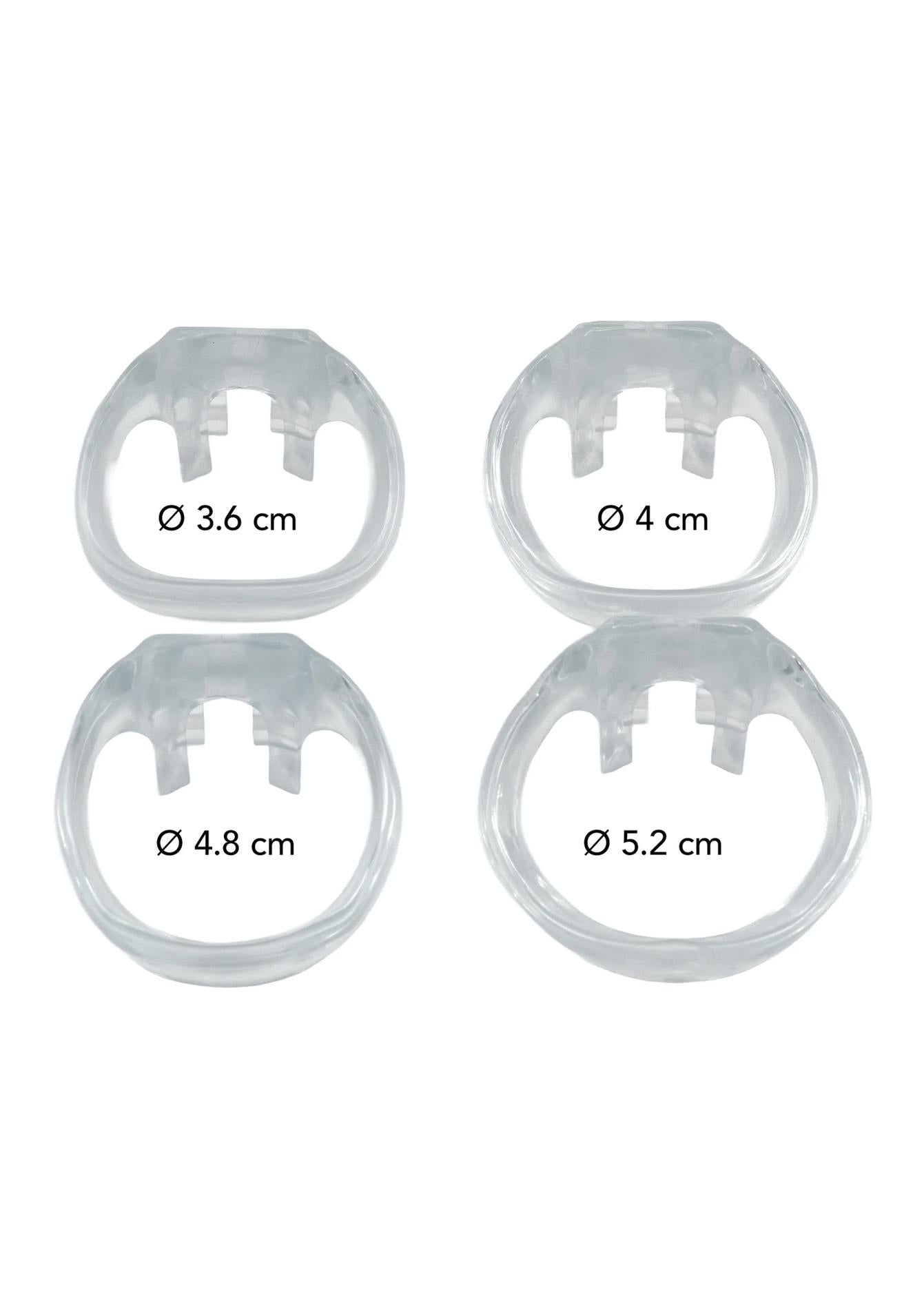 Centură de castitate transparentă din oțel Hidden Desire 4,5 cm