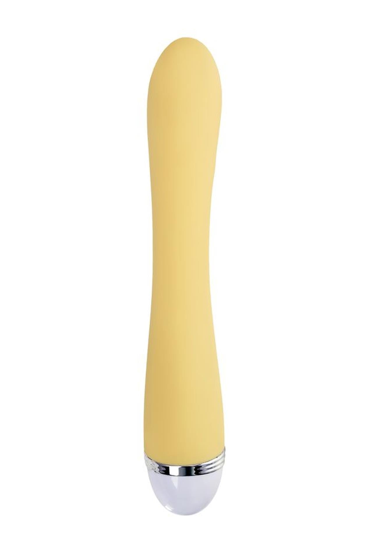 Vibrator iepure Flovetta Aster din silicon galben USB 22 cm