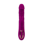 Vibrator iepuraș din silicon fantezie cu încălzire 10 moduri USB 22 cm