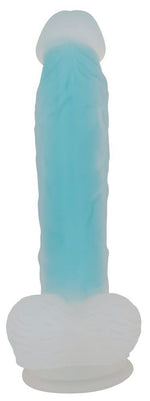 Dildo You2Toys din silicon, care strălucește în întuneric, 20,5 cm