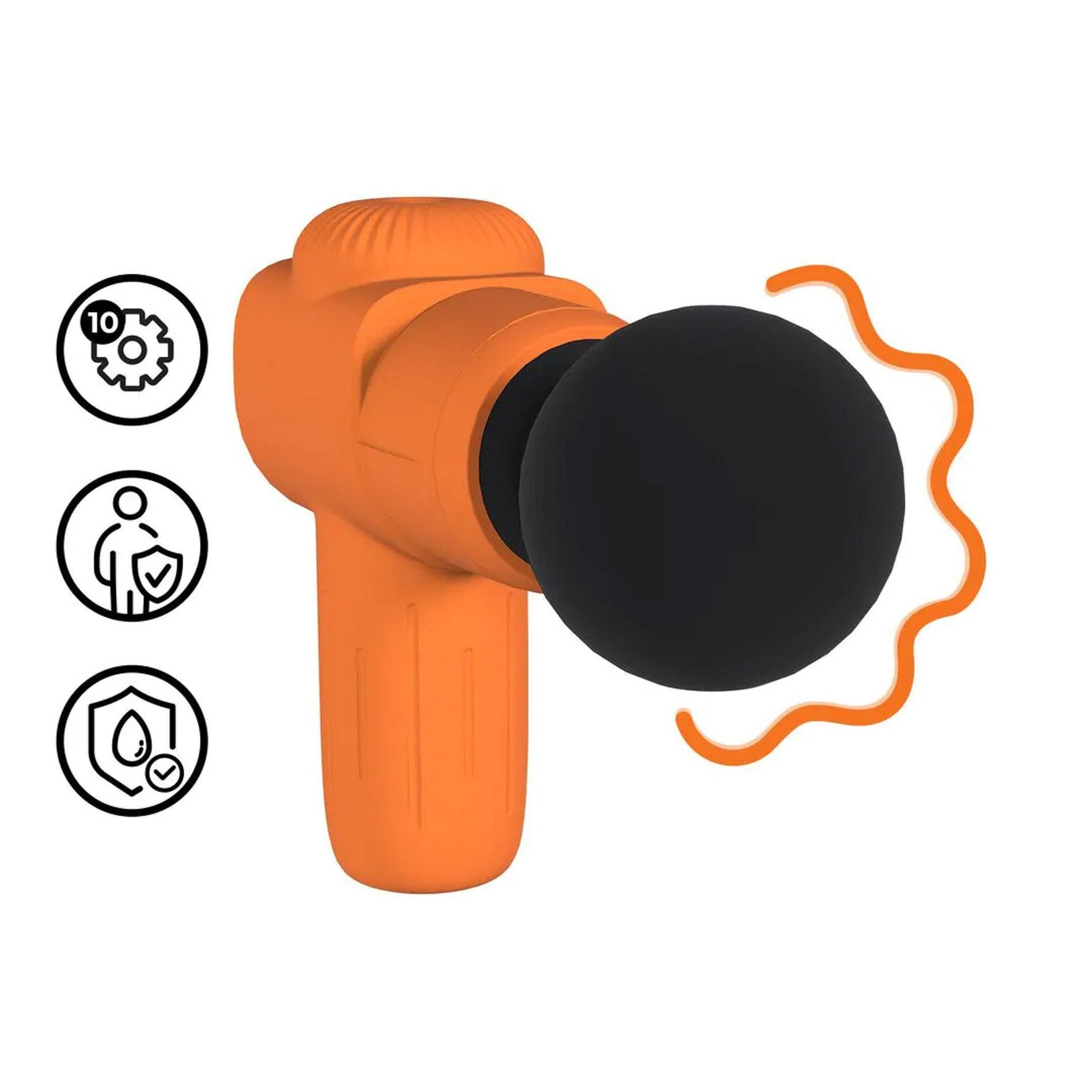 Mini aparat de masaj Microboost reîncărcabil - portocaliu