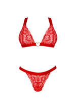 Set lenjerie erotică Obsessive Elianes roșu XL/2XL