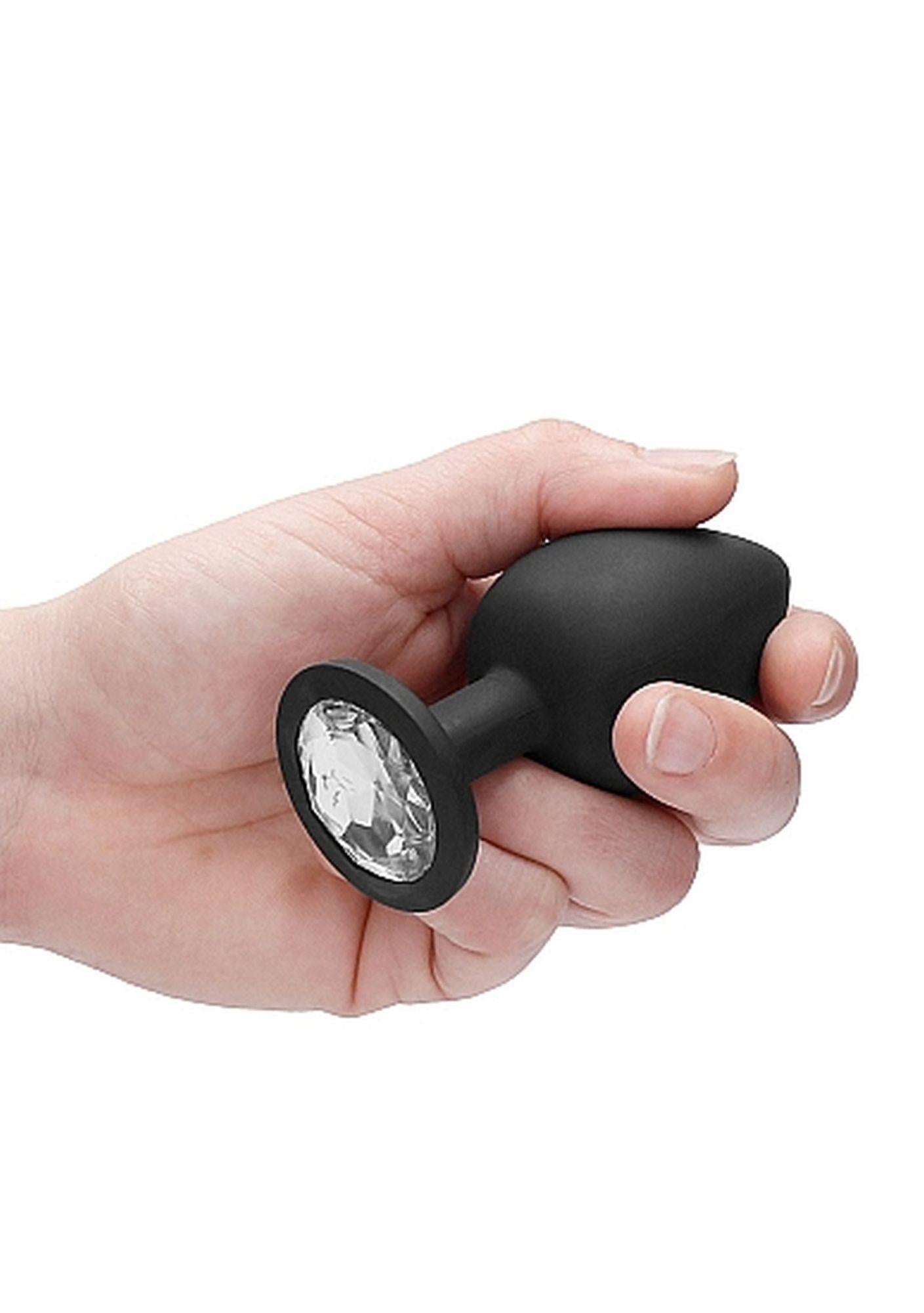 Dop anal Sono cu bilă mobilă din silicon 9,5 cm negru