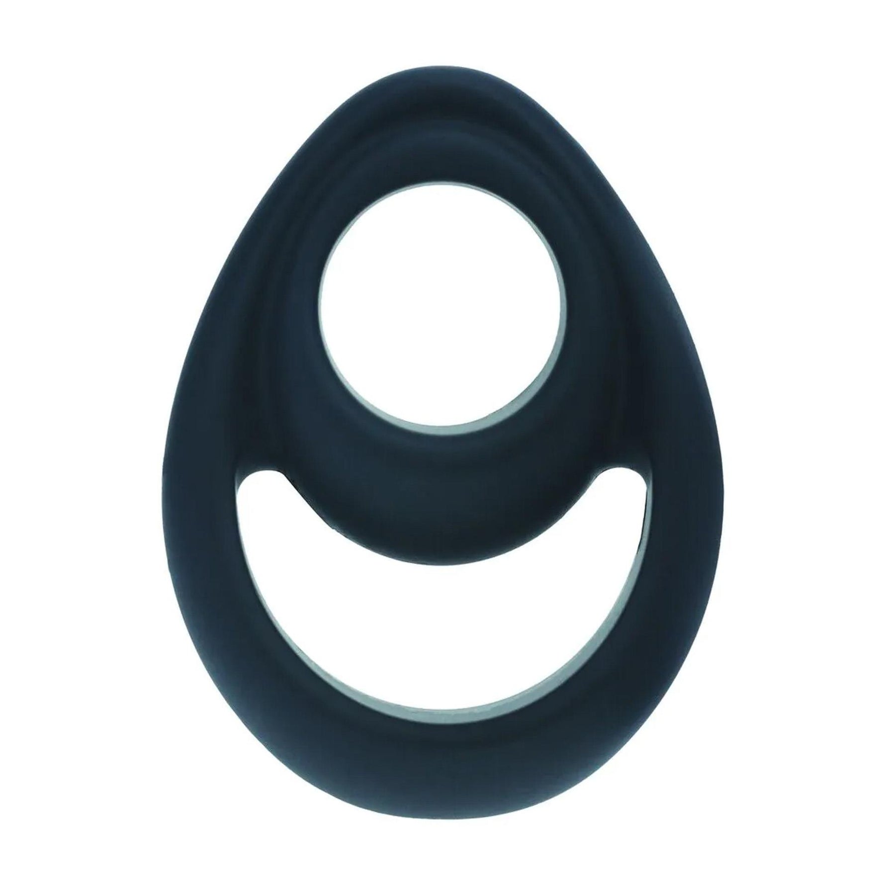 Inel dublu pentru penis Levelz din silicon, negru