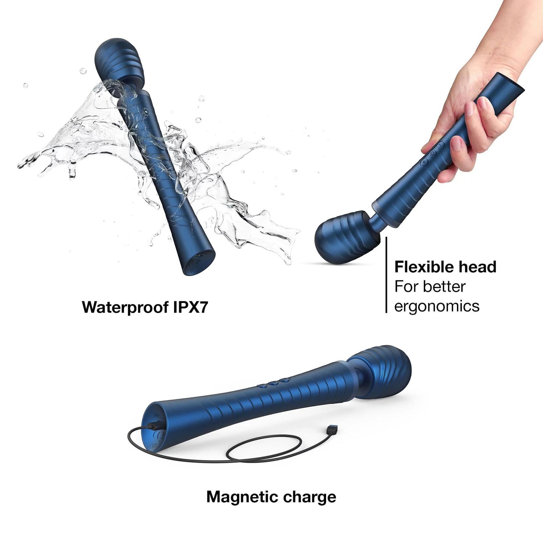 Aparat de masaj vibrator Man.wand Edgy Stellar Blue