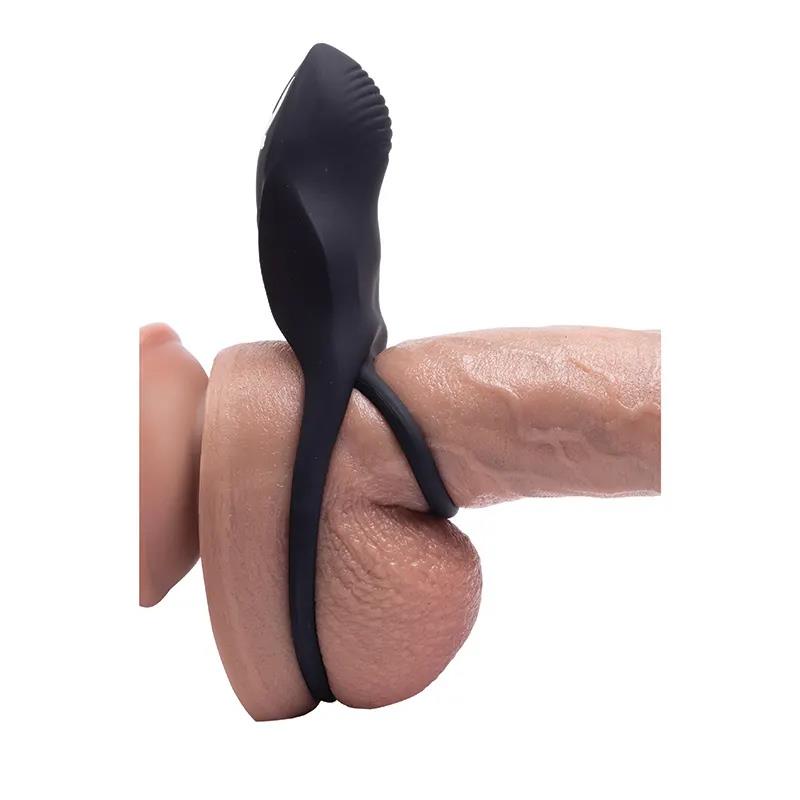 Inel vibrator dublu Hermes Fantasy Silicon USB cu telecomandă