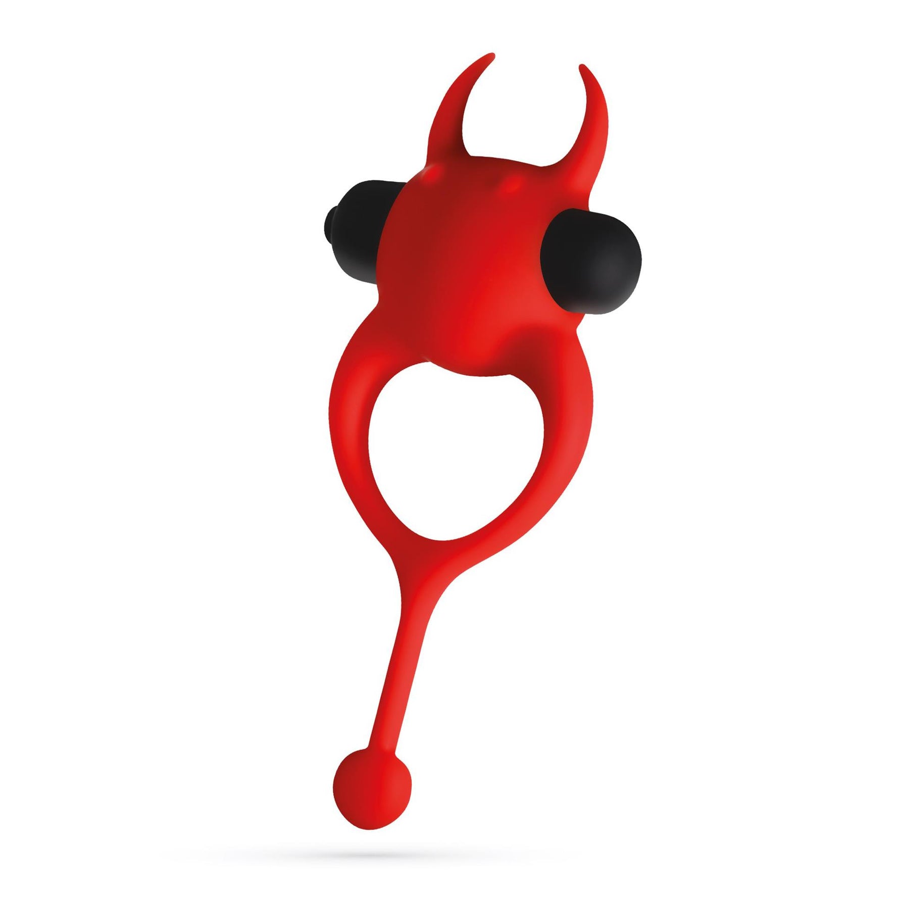 Inel vibrant pentru penis Daemon Crushious, silicon roșu, 12,5 cm