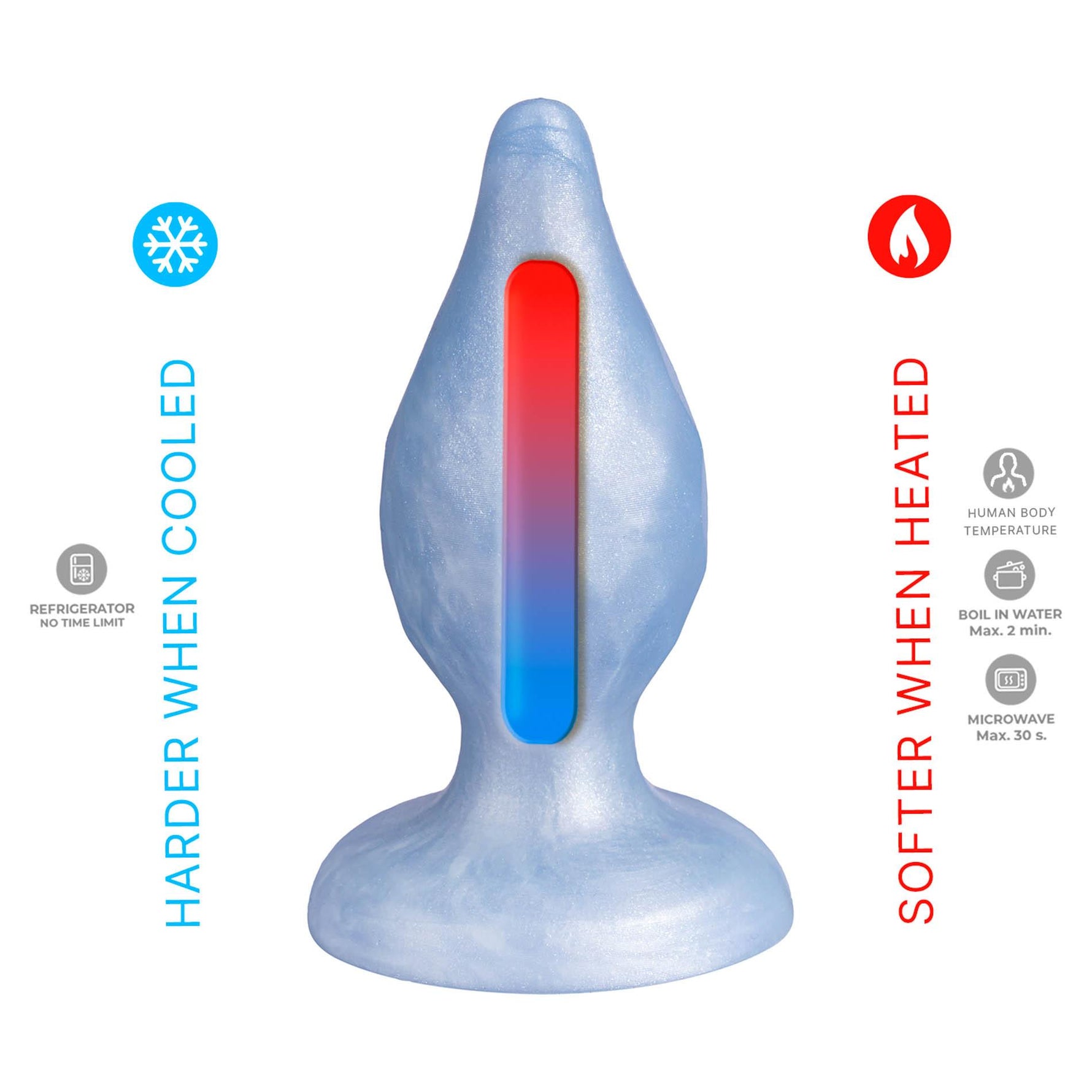 Dop anal termoreactiv din silicon Silexd Diamond, mărimea M