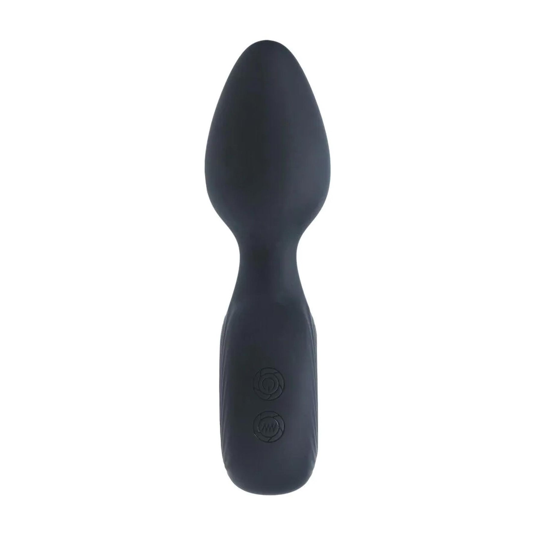 Dop anal vibrant din silicon cu buclă - Negru