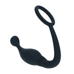 Inel de erecție din silicon cu stimulator de prostată Levelz S negru 11cm