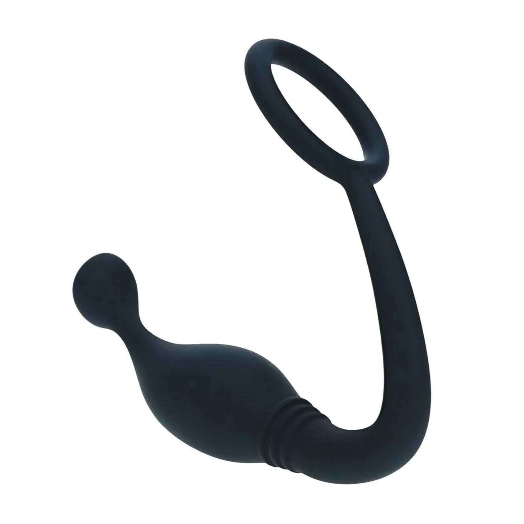 Inel de erecție din silicon cu stimulator de prostată Levelz S negru 11cm