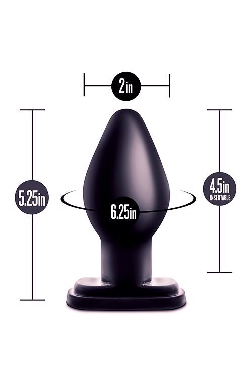 Dop anal Anal Adventures XL Blush PVC Negru 13,3 cm