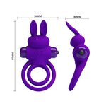 Inel vibrant Pretty Love violet cu 10 funcții