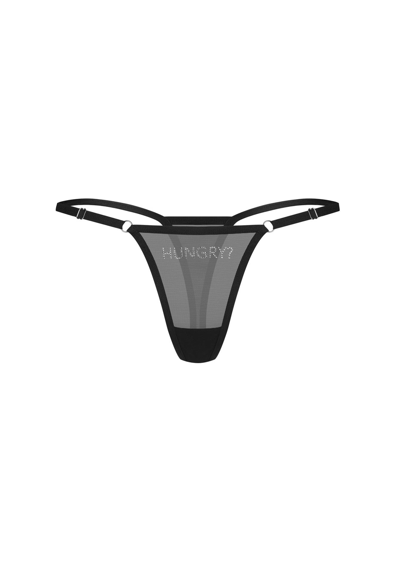Obsessive Violami Hungry S/M tanga transparentă neagră