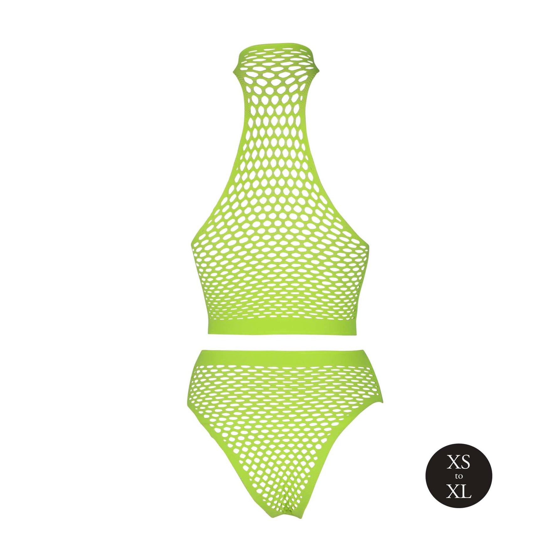 Body cu guler înalt și UV neon, roz, XS XL