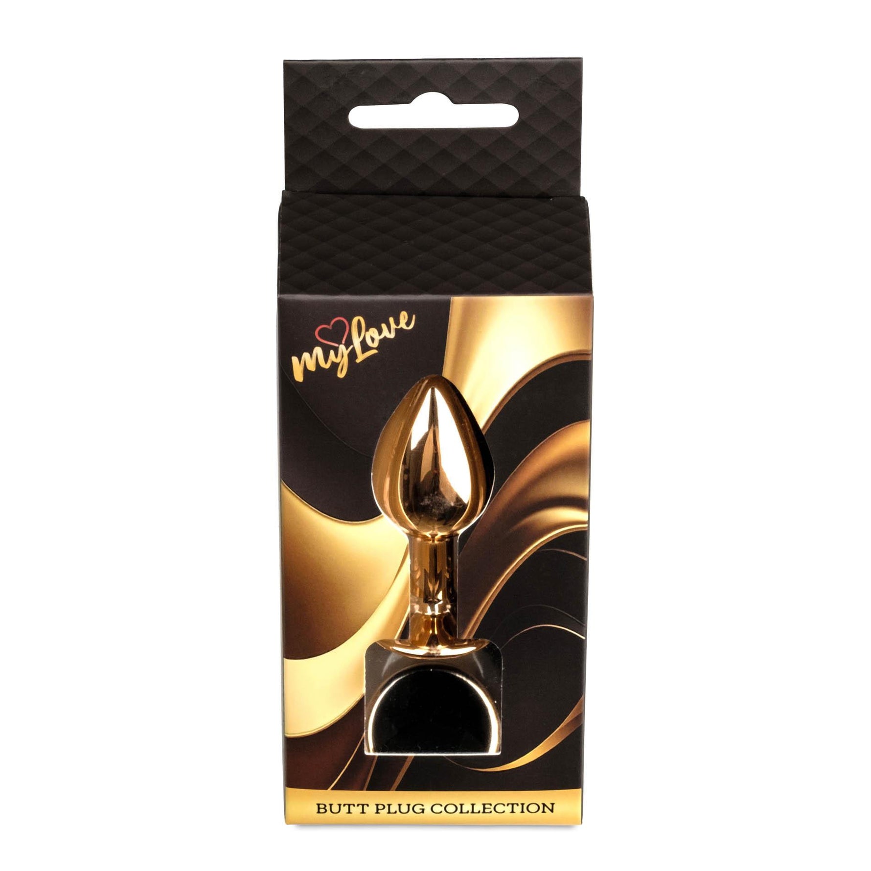 Dop anal din oțel cu diamant MyLove Toys, negru, 7 cm