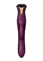 Vibrator încălzit ZALO Mose Iepure cu mișcare glisantă, violet