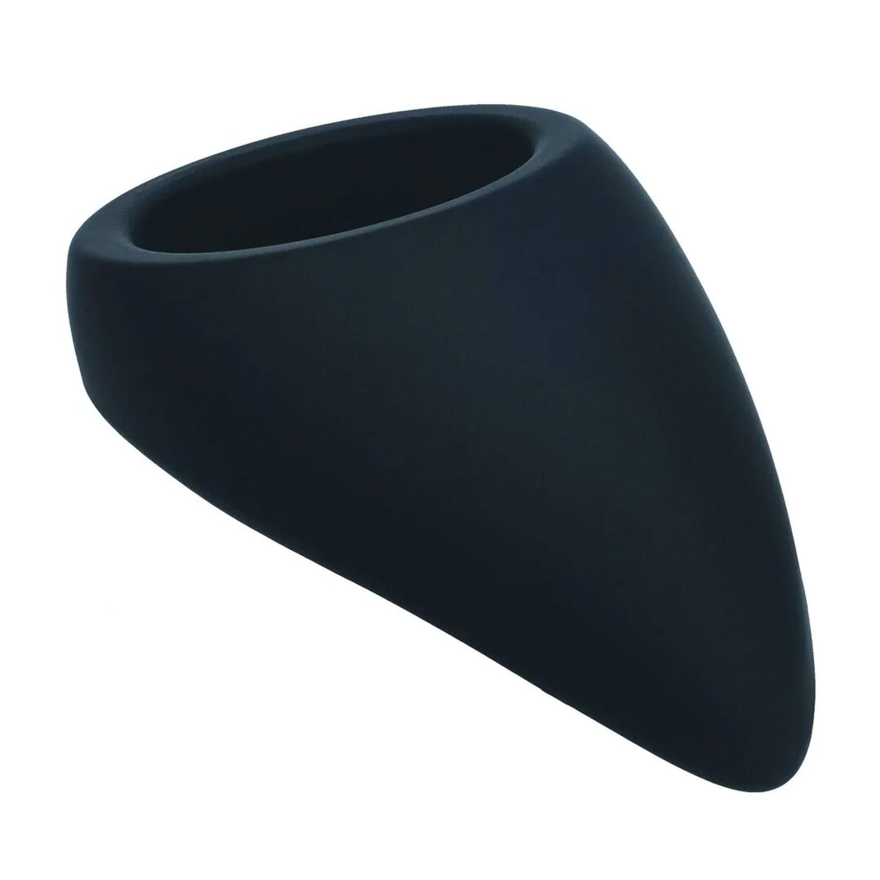 Inel de erecție Levelz din silicon tip lacrimă, negru, 9 cm
