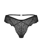 Iliosa Obsessive chiloți cu dantelă negri 2XL/3XL