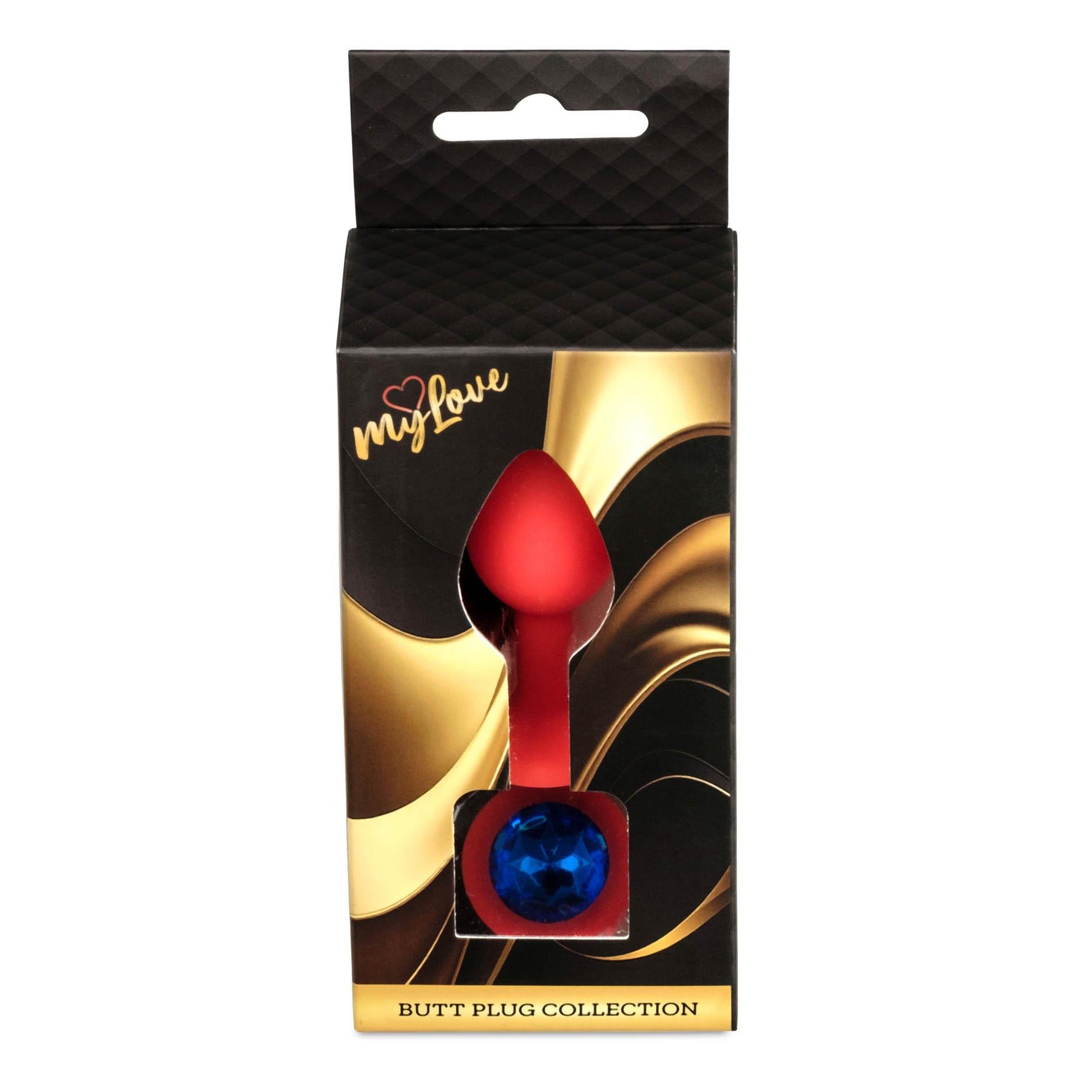Dop anal din silicon cu diamant MyLove Toys roșu 7 cm