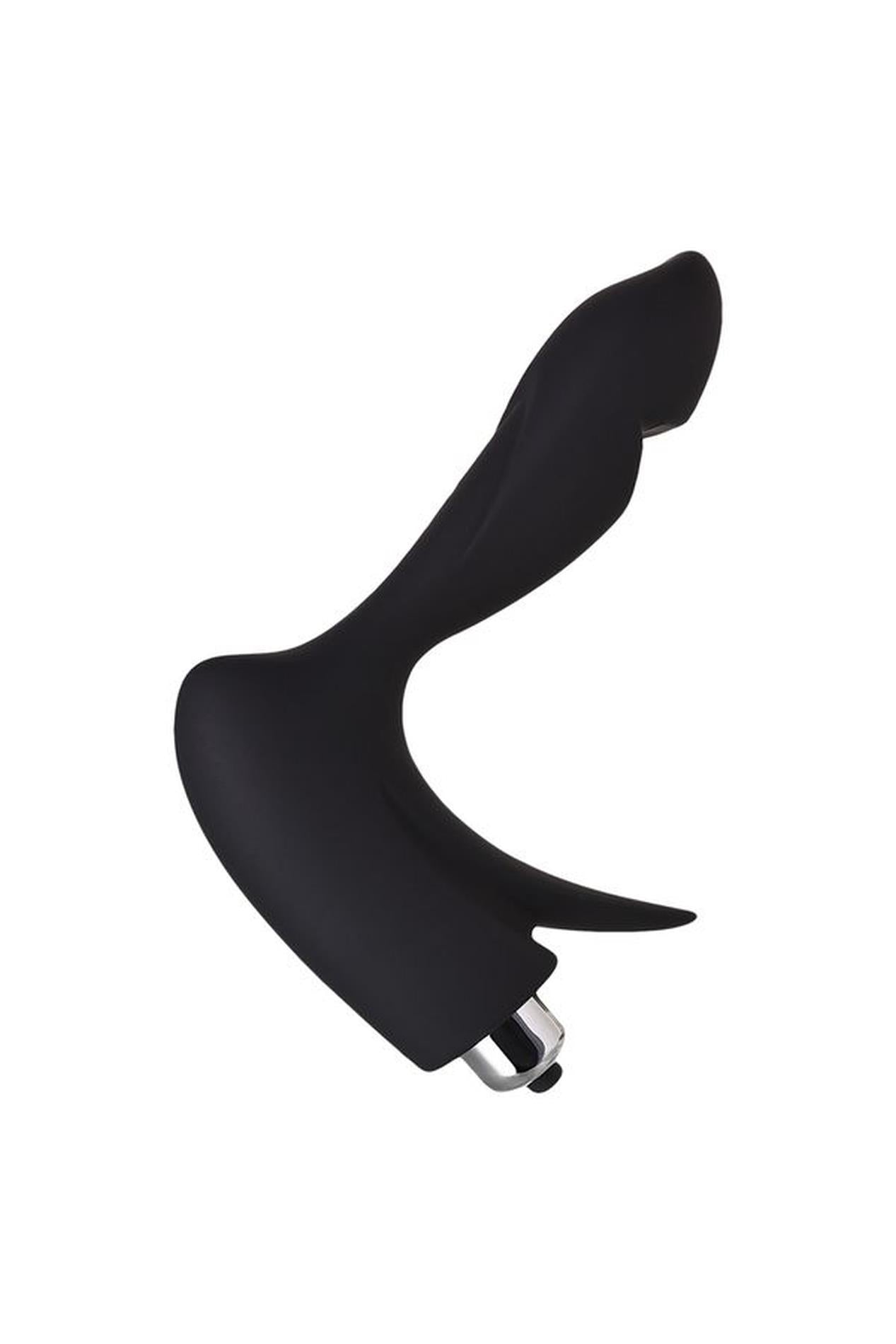 Masaj prostată Erotist din silicon negru 14 cm