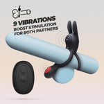 Inel vibrator dublu Crushious Dingo cu telecomandă