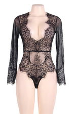 Body cu mânecă lungă Paris Hollywood R80400 negru