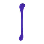 Vibrator Loveline flexibil din silicon cu două fețe și telecomandă, violet, 23 cm