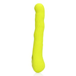 Vibrator Loveline pentru punctul G cu vârf mobil, verde lime, 24 cm