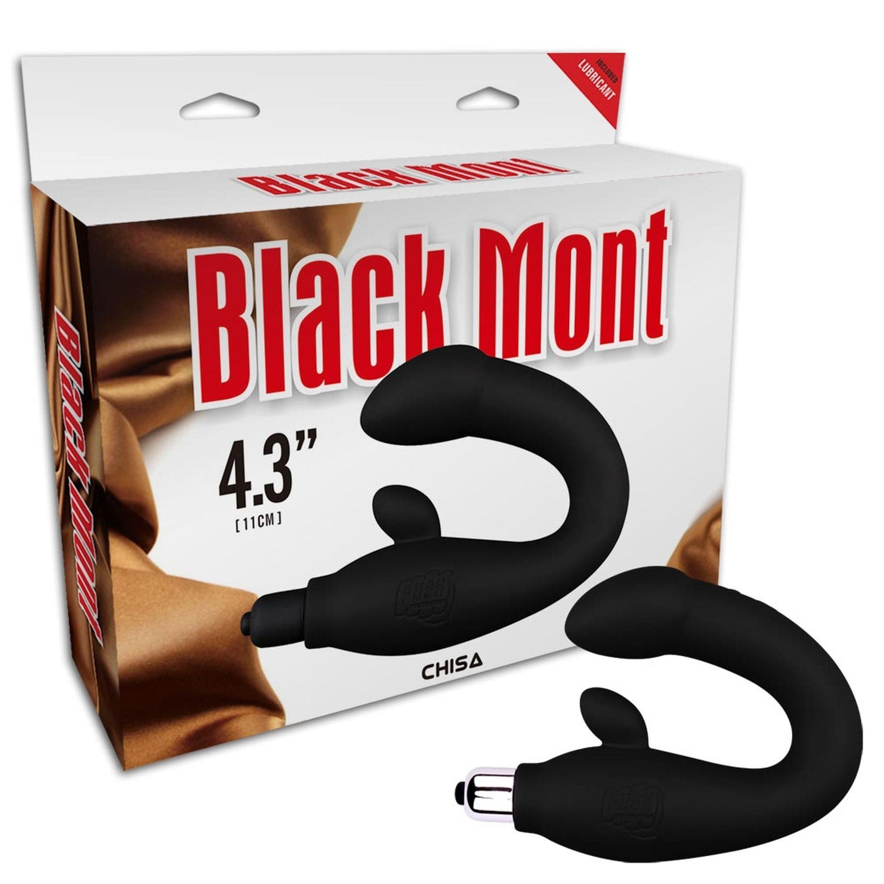 Masaj de prostată impermeabil din silicon Black Mont, 29 cm