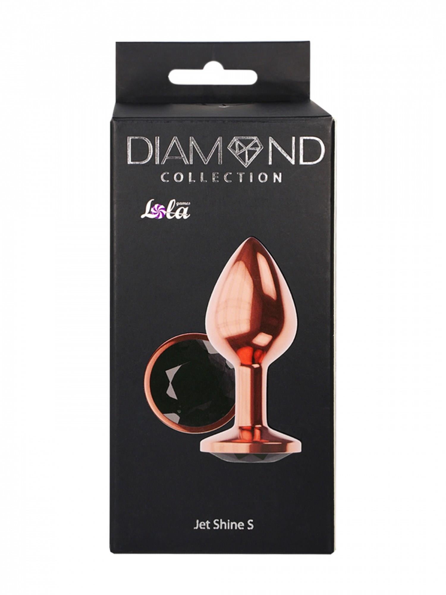 Plug anal Diamond Shine S Lola Games, auriu-roz, 7,2 cm